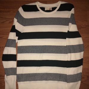 Black and White Striped Sweater